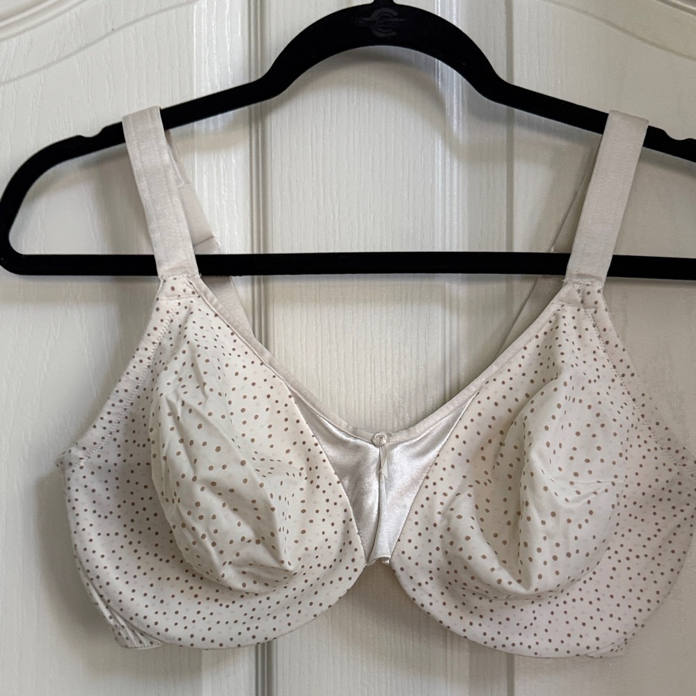 Olga Cream and Brown Dotted Bra